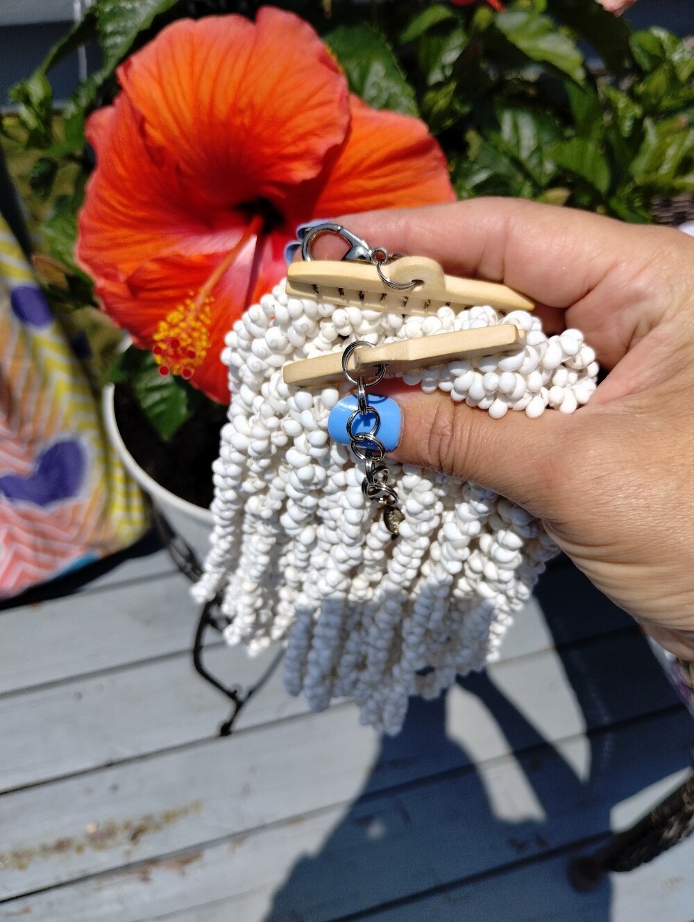 Handmade White Multi-Strand Shell Necklace - Picture 5 of 8